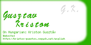 gusztav kriston business card